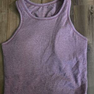 Women's Ribbed Pink Tank Top